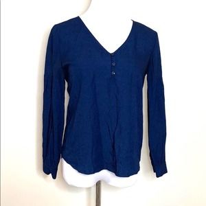 Amour Vert Navy Popover Top